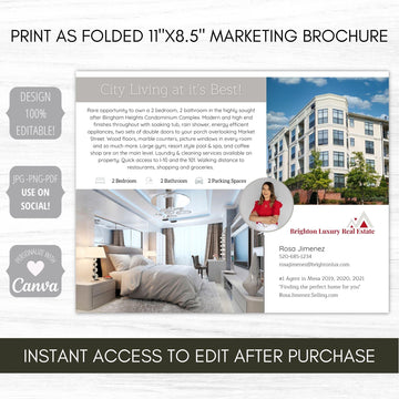 Real Estate Marketing Template 2 Pg - Simple Desert Designs